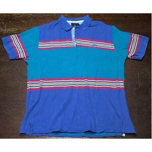Chaps Ralph Lauren Polo Shirt Men's XL Striped 90s Color Block